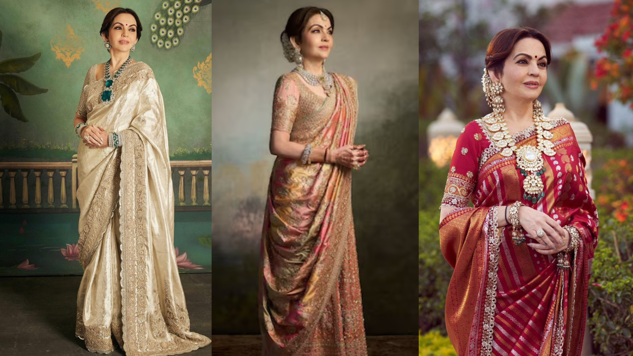 Neeta Ambani Wedding Outfits